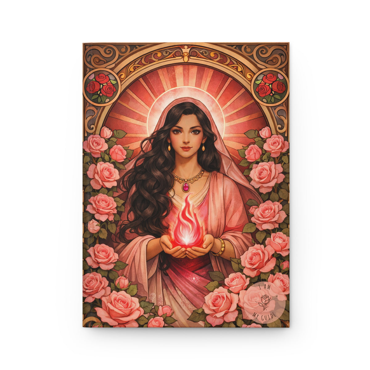 Master Nada Sacred Rose Hardcover Journal (Lined Pages) — Floral Spiritual Notebook