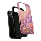 Lilac Quartz Garden Phone Case — Pink Floral Gemstone iPhone Cover