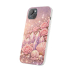 iPhone Case Lemurian Rose Crystal Garden — Sparkling Pastel Floral iPhone Cover