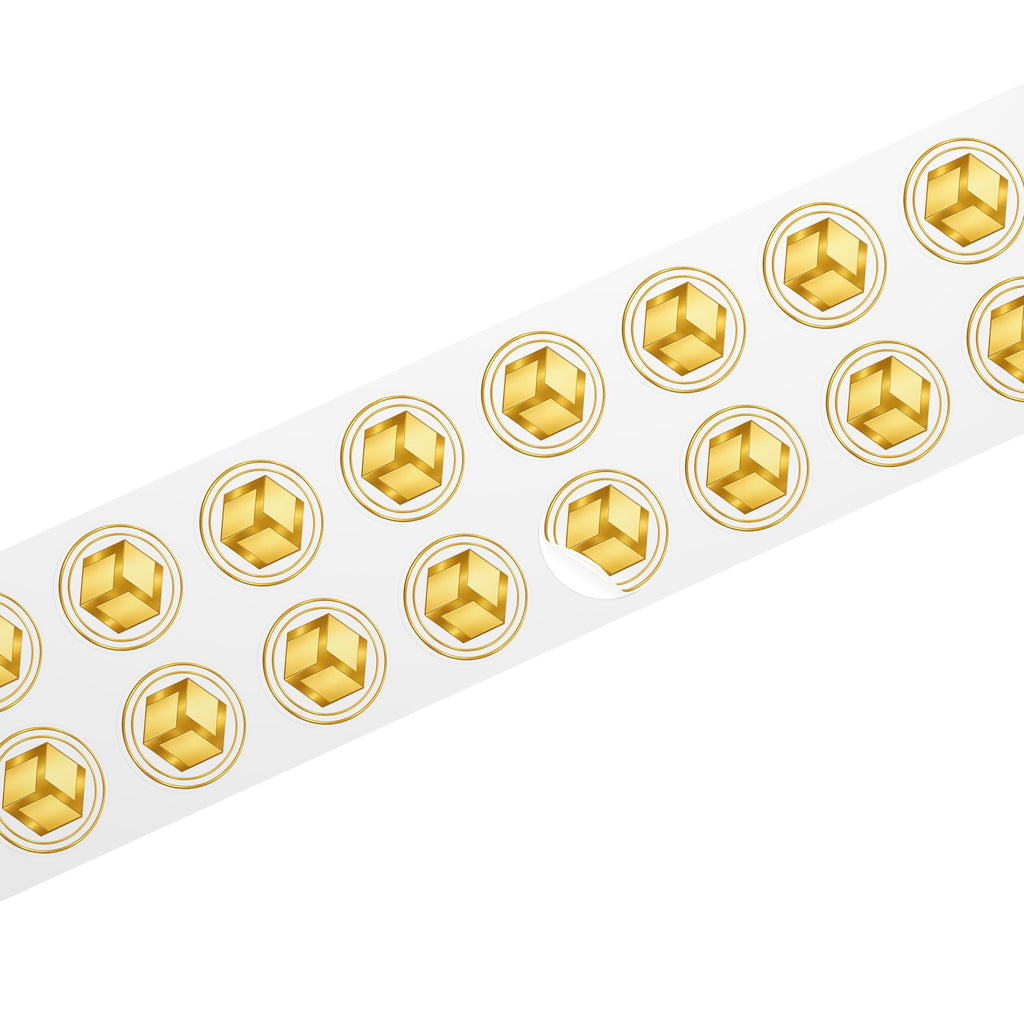 Gold 2 Antahkarana - Round Logo Sticker Roll
