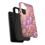 Samsung Galaxy Crystal Garden Phone Case — Pink Floral Crystal Phone Cover