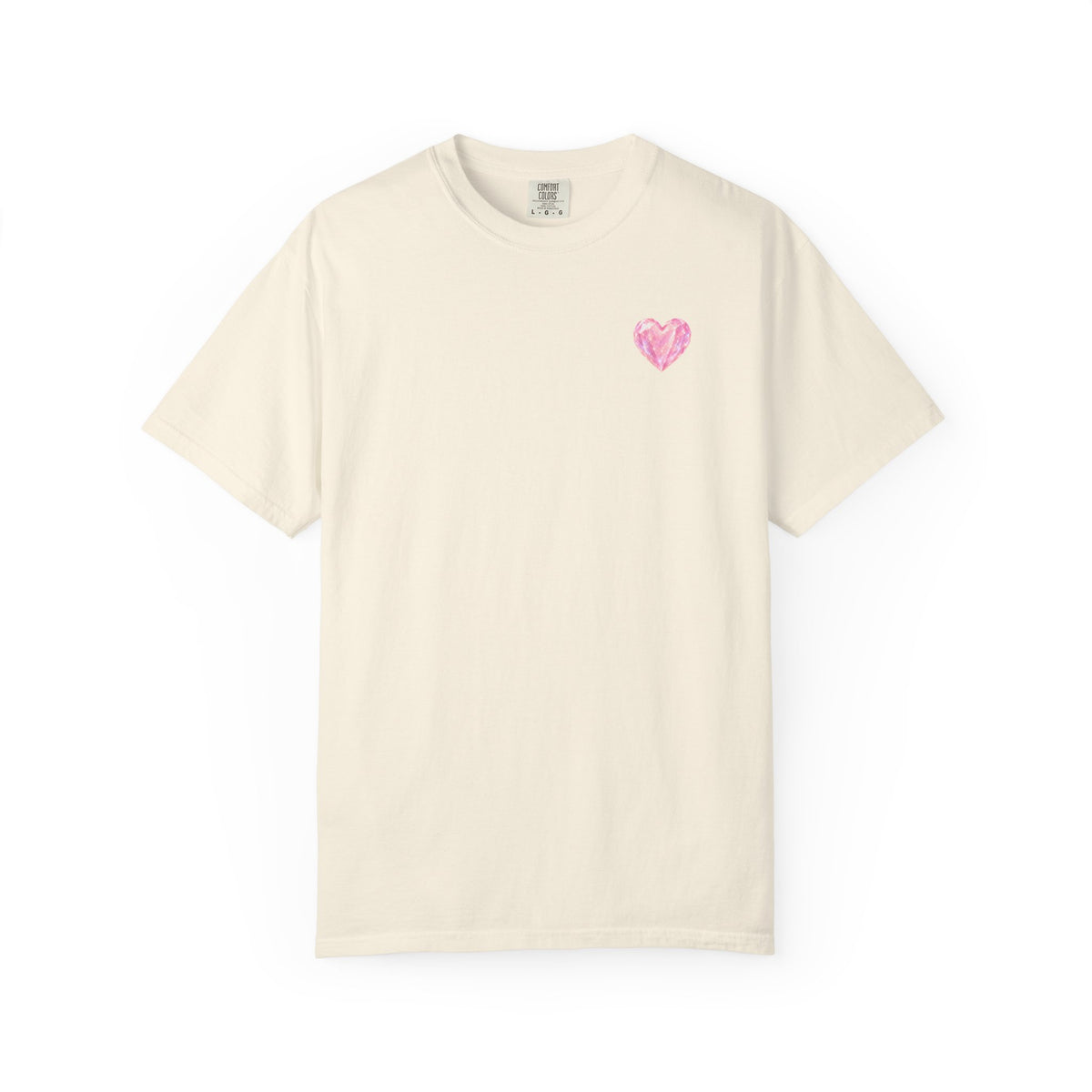 Pink Crystalline Diamond Heart T-Shirt — Crystal Heart Tee