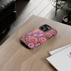 Lilac Quartz Garden Phone Case — Pink Floral Gemstone iPhone Cover