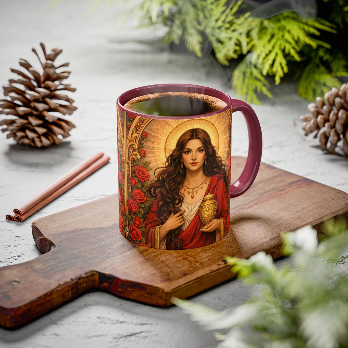 Mary Magdalene Ceramic Mug (11oz/15oz) — Sisterhood of the Rose Coffee Cup