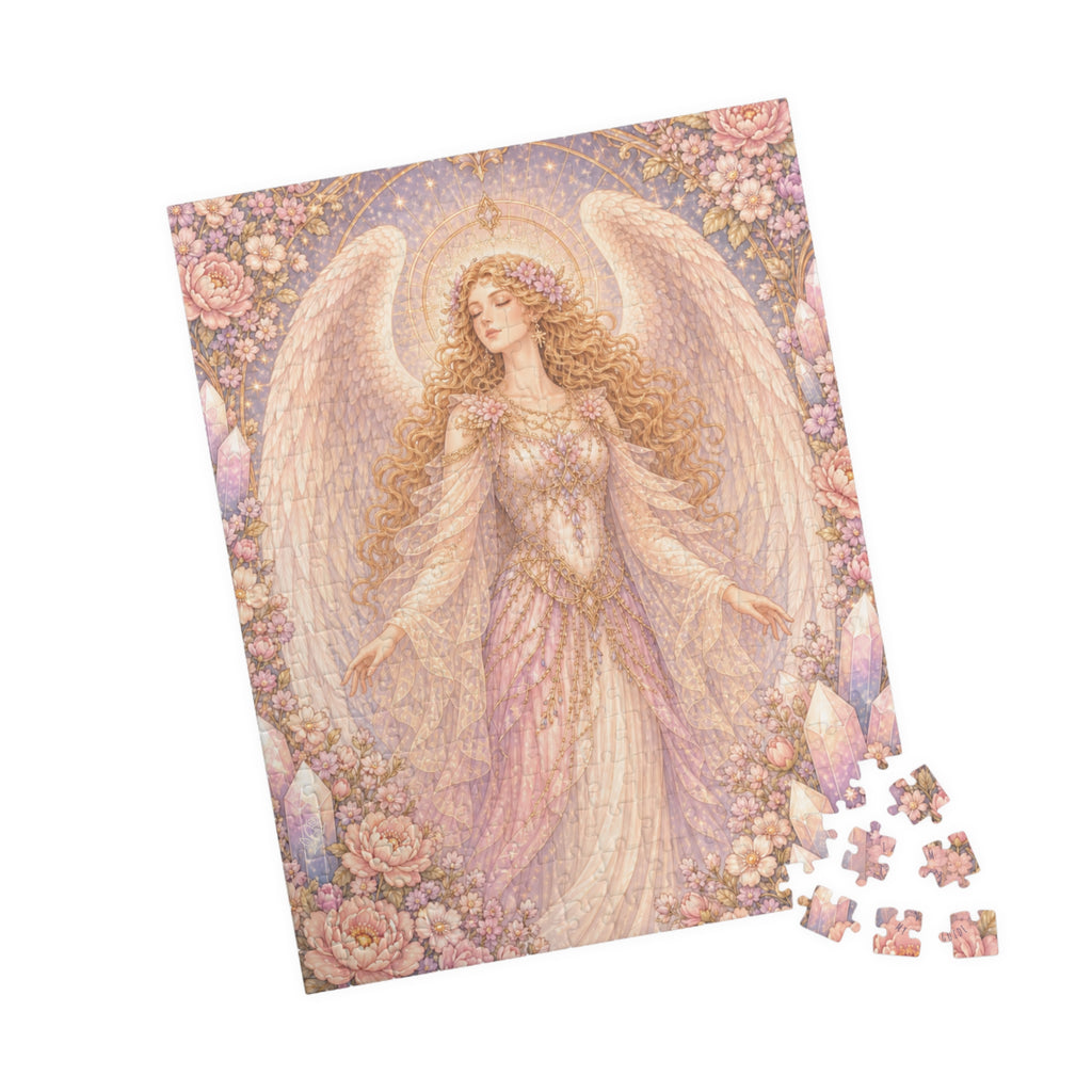 Archangel Glory (Archeia Shekinah) Puzzle — Pastel Floral Archangel Jigsaw (110/252/520 pcs)