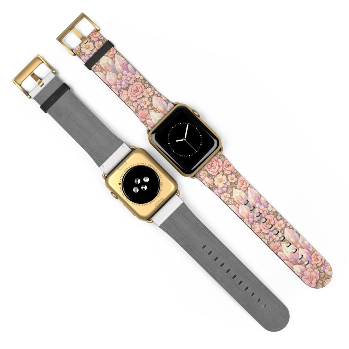 Floral Crystal Garden Watch Band — Pastel Angelical Pattern Apple Watch Strap