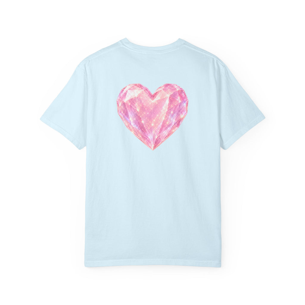 Pink Crystalline Diamond Heart T-Shirt — Crystal Heart Tee