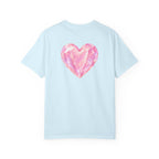 Pink Crystalline Diamond Heart T-Shirt — Crystal Heart Tee