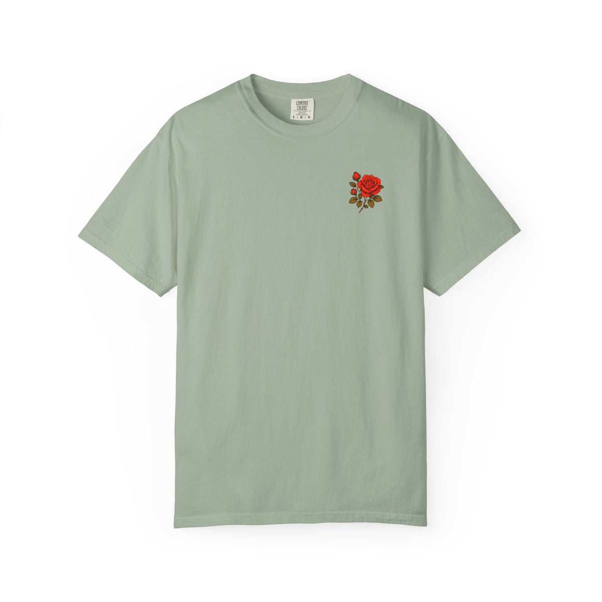 The Sisterhood of The Rose Graphic T-Shirt — Vintage Red Rose Back Print