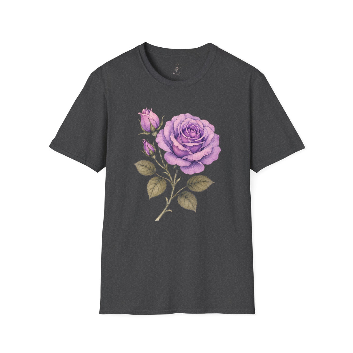 Vintage Purple Rose Floral T-Shirt — Master Portia's Rose Tee — The Sisterhood of The Rose