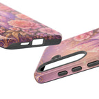 Samsung Galaxy Crystal Garden Phone Case — Pink Floral Crystal Phone Cover