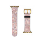 Lemurian Mermaid Crystal Garden Pattern iWatch Band — Pink Seashell Apple Watch Strap