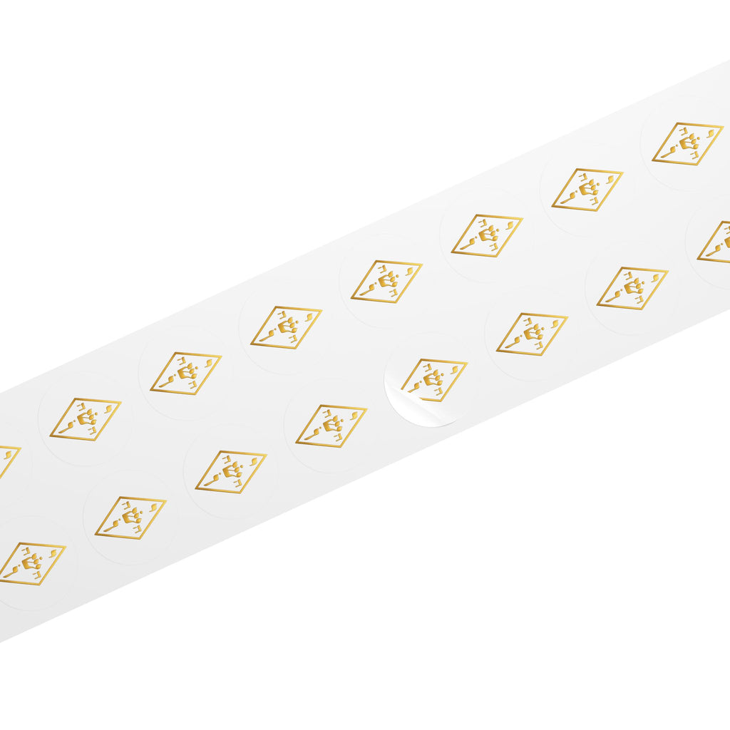 Golden Yoshua Radionic Symbol - Round Sticker Roll
