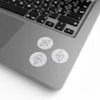 Light Silver The Yoshua Radionic Symbol - Round Sticker Roll