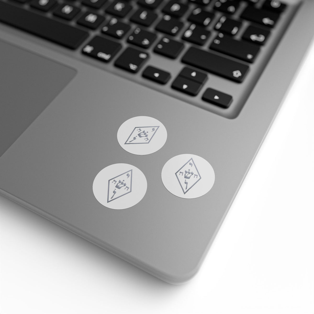 Light Silver The Yoshua Radionic Symbol - Round Sticker Roll