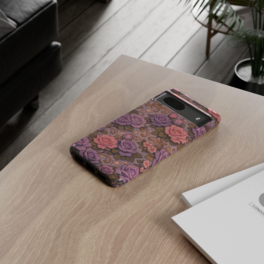 Google Pixel Tough Phone Case — The Sisterhood of the Rose — Master Portia's Rose Garden Vintage Drop-Proof Phone Cover