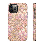 iPhone Case — Angelic Crystal Garden Phone Case — Pink Floral Quartz Protective Cover
