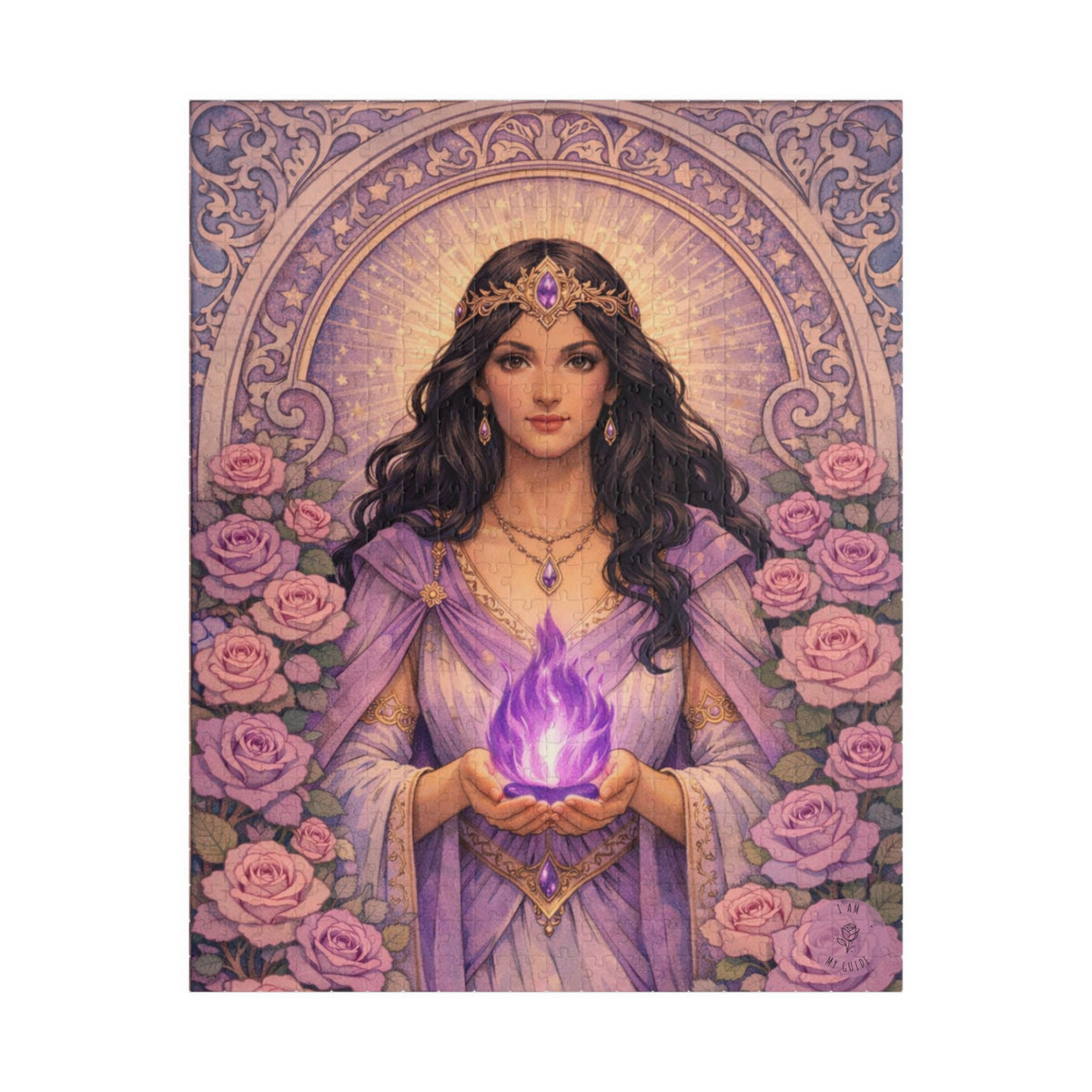Master Portia Mystic Rose Violet Flame Puzzle — 110–520 Piece Spiritual Jigsaw