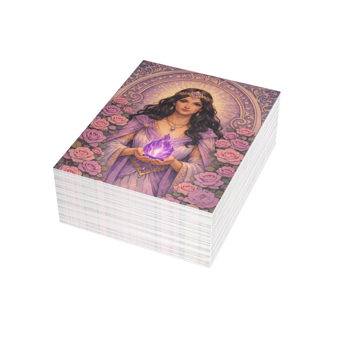 Master Portia Greeting Card — Violet Flame Greeting Card (Blank Inside)