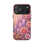 Lilac Quartz Garden Phone Case — Pink Floral Gemstone iPhone Cover