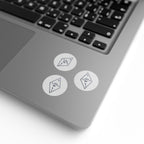 Silver The Yoshua Radionic Symbol - Round Sticker Roll