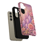 Samsung Galaxy Crystal Garden Phone Case — Pink Floral Crystal Phone Cover