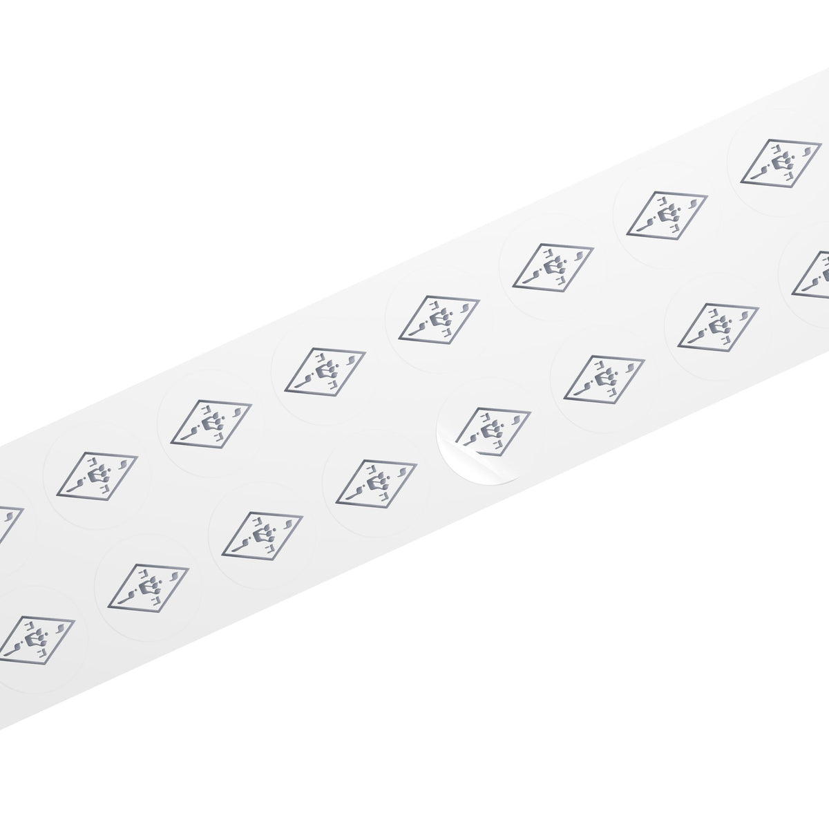 Silver The Yoshua Radionic Symbol - Round Sticker Roll