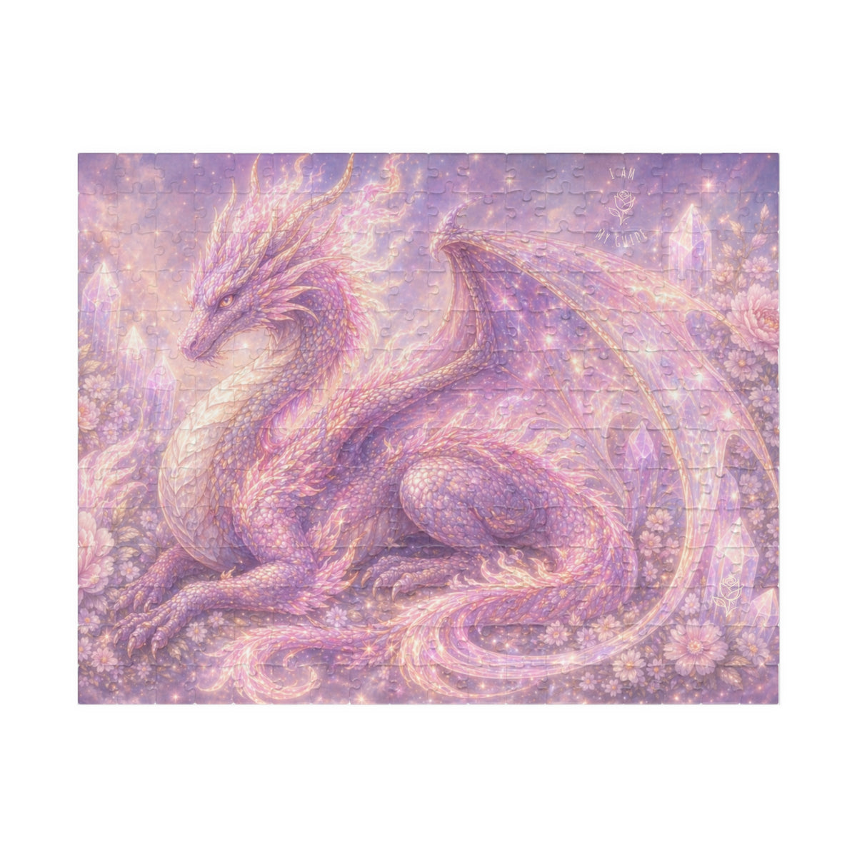 Lilac Fire Dragon Jigsaw Puzzle — Celestial Dragon 110/252/520-Piece