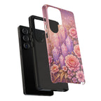 Samsung Galaxy Crystal Garden Phone Case — Pink Floral Crystal Phone Cover
