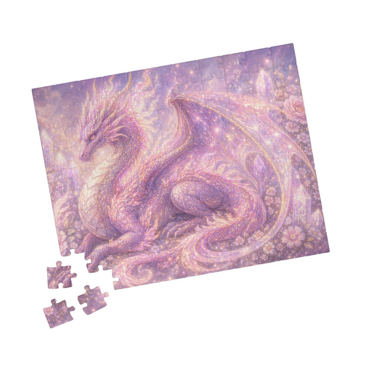 Lilac Fire Dragon Jigsaw Puzzle — Celestial Dragon 110/252/520-Piece