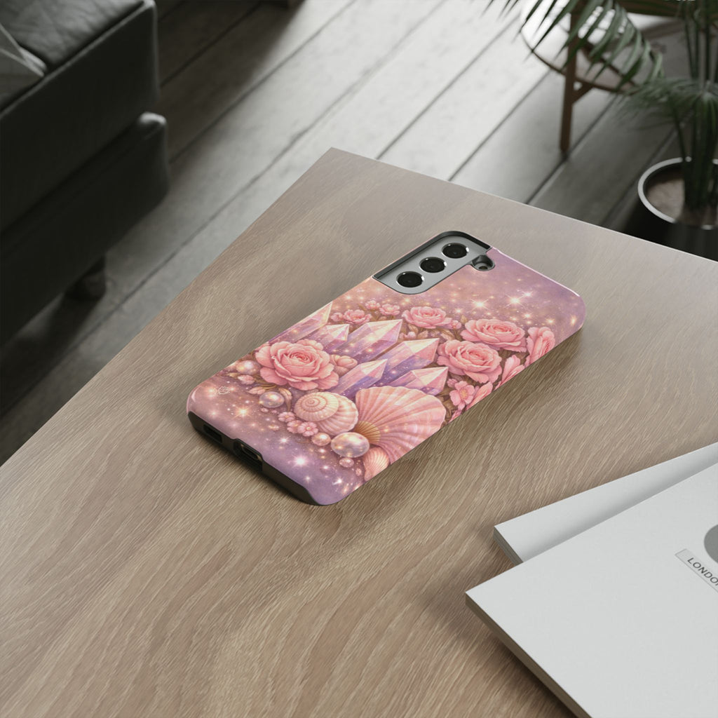 Samsung Galaxy Phone Case — Lemurian Rose Crystal Garden Tough Case