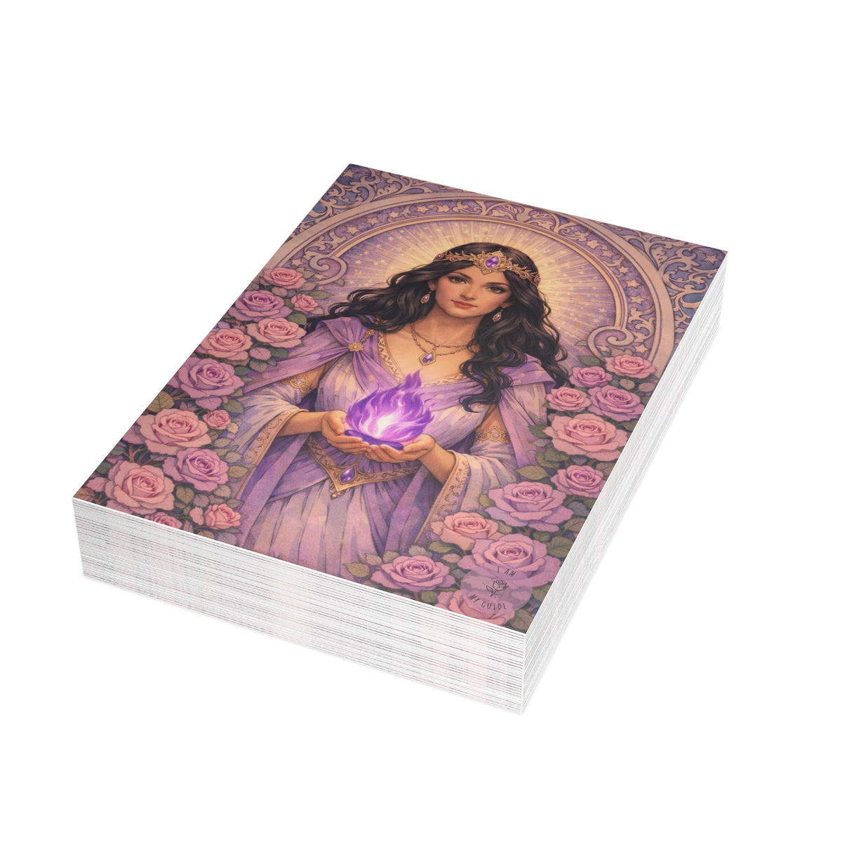 Master Portia Greeting Card — Violet Flame Greeting Card (Blank Inside)