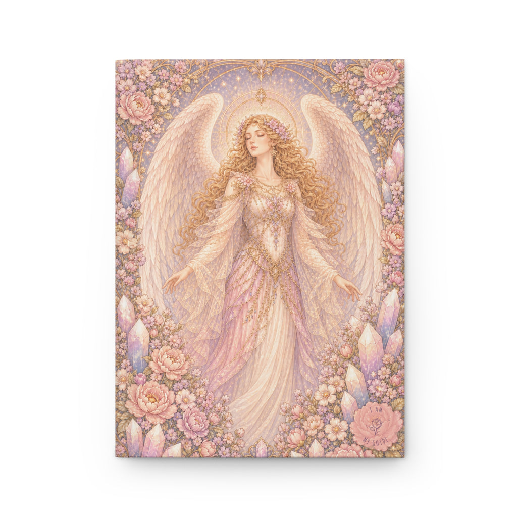 Archangel Glory (Shekinah) Journal (Lined Pages) — Feminine Presence of Metatron — Floral Crystal Keepsake Notebook