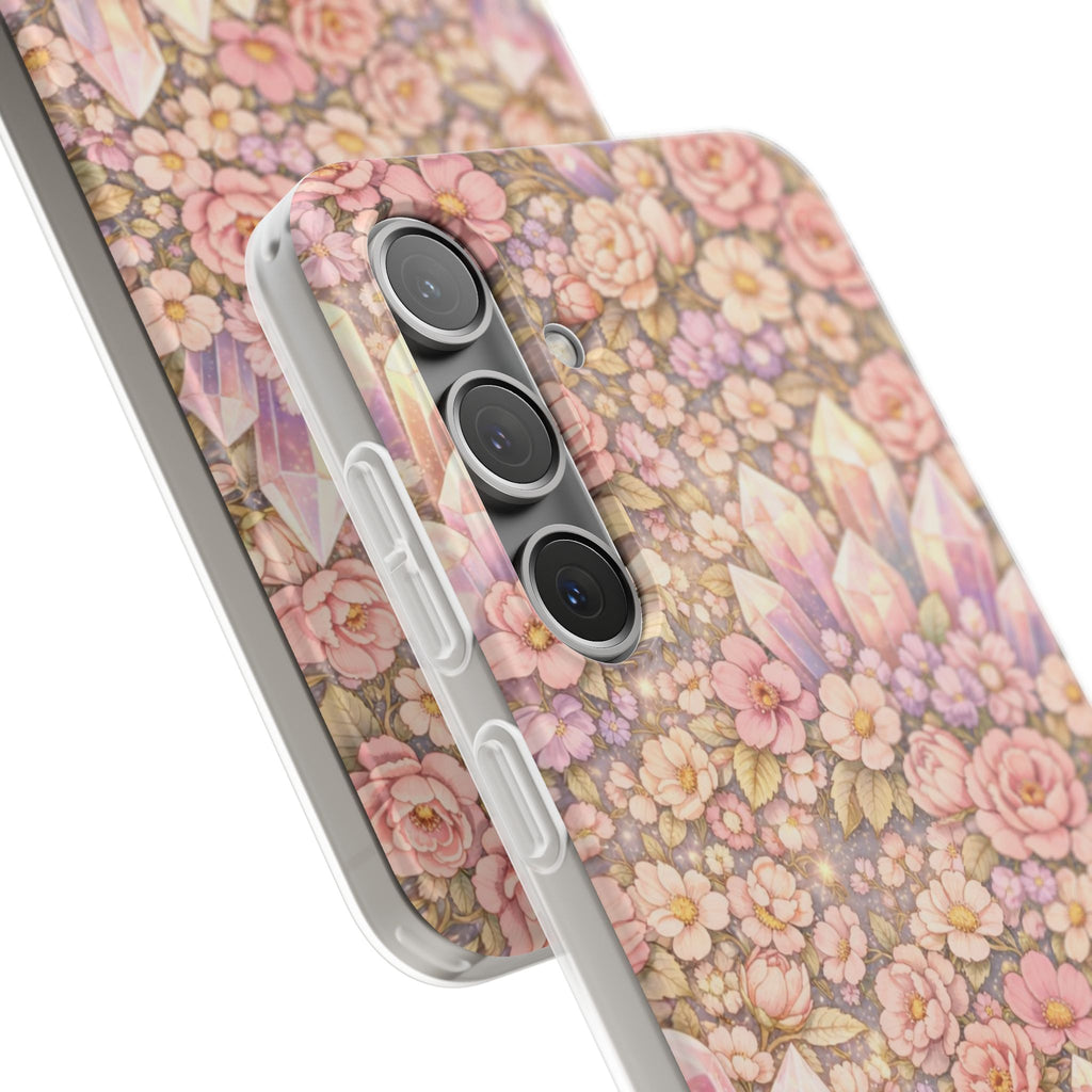 Samsung Galaxy Phone Case — Angelic Crystal Garden Clear Flexi Case