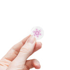 Pink Metatron's Cube Round Sticker Rolls — Sacred Geometry Labels (Pack)