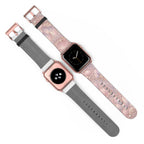Lemurian Mermaid Crystal Garden Pattern iWatch Band — Pink Seashell Apple Watch Strap