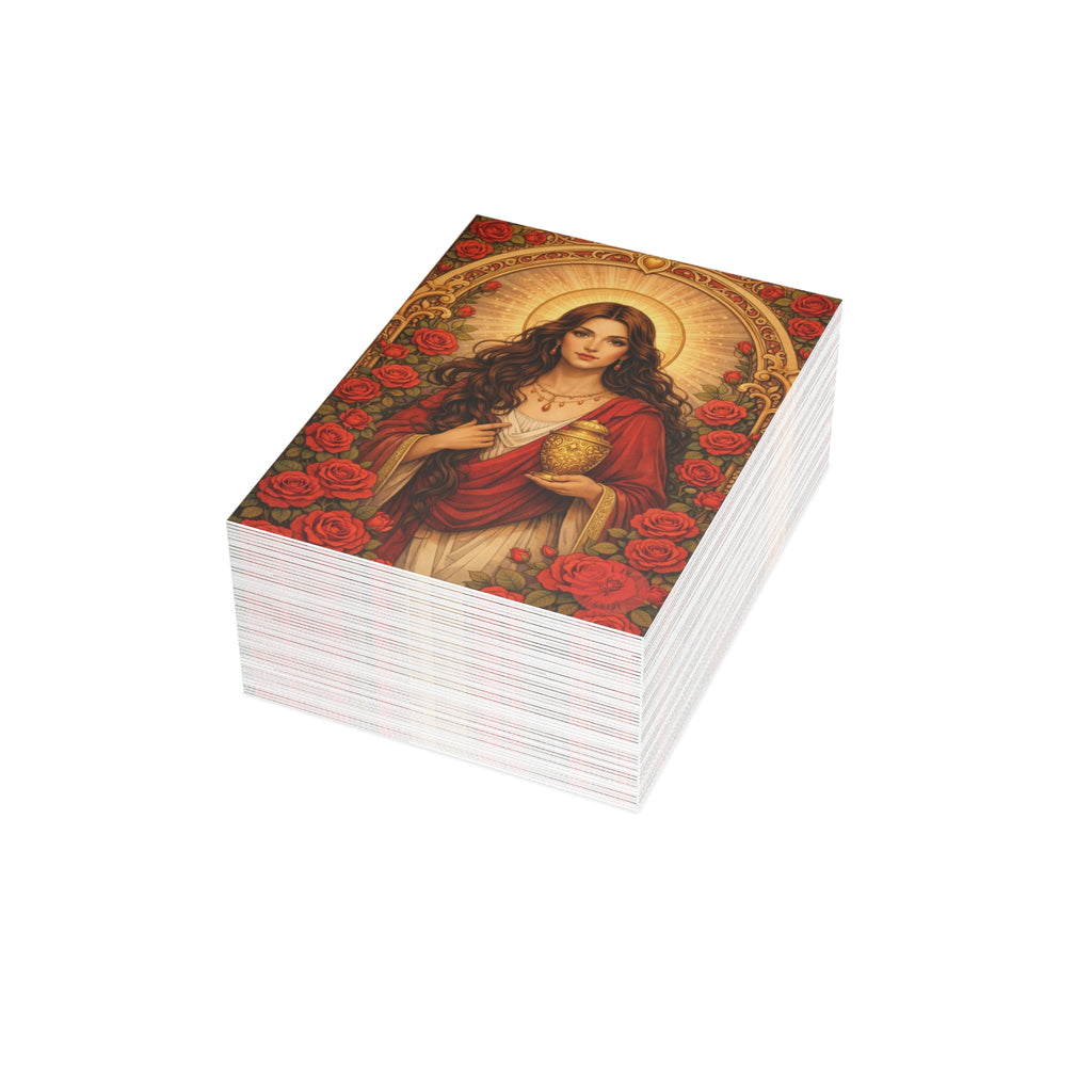 Mary Magdalene Greeting Card — Sisterhood of the Rose Artwork (Pack of 1/10/30/50)