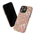 iPhone Case — Angelic Crystal Garden Phone Case — Pink Floral Quartz Protective Cover