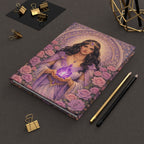 Master Portia Mystic Rose Violet Flame Hardcover Journal (Lined Pages)