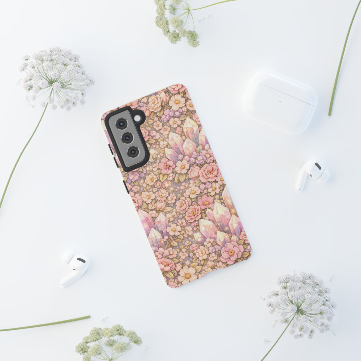 Samsung Galaxy Phone Case - Angelic Crystal Garden Tough Phone Case
