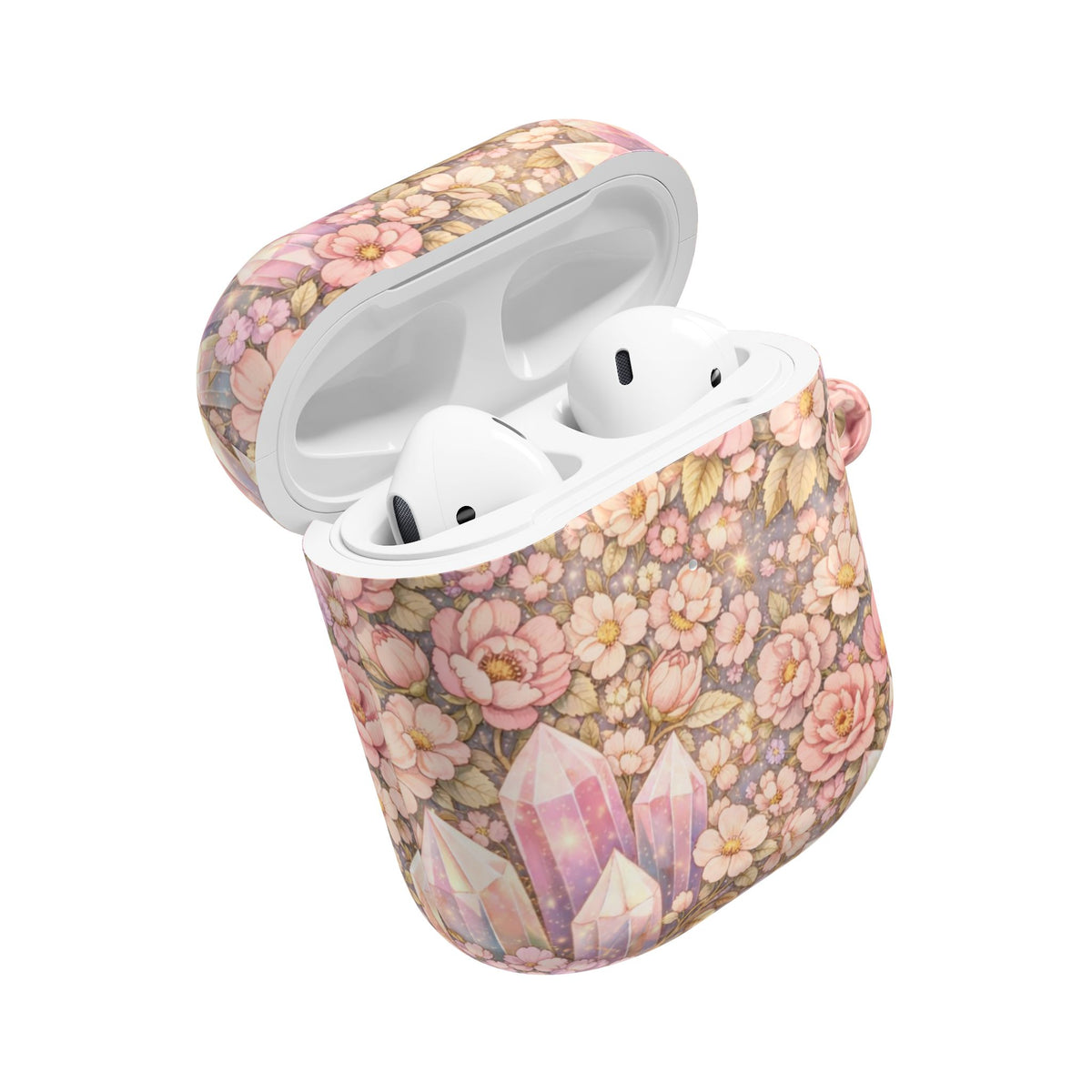 Floral Crystal AirPod Case — Angelic Crystal Garden AirPod Protector