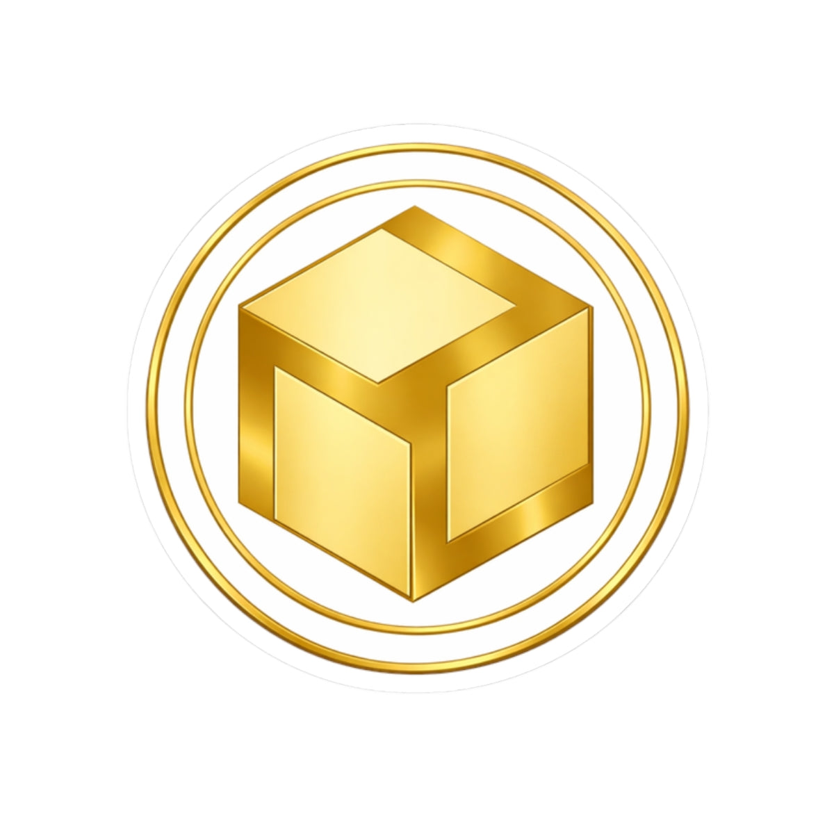 Gold 2 Antahkarana Kiss-Cut Sticker — Reiki Symbol