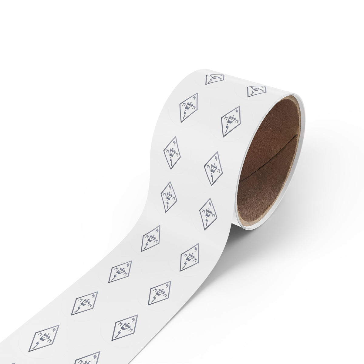 Silver The Yoshua Radionic Symbol - Round Sticker Roll