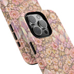 iPhone Case — Angelic Crystal Garden Phone Case — Pink Floral Quartz Protective Cover