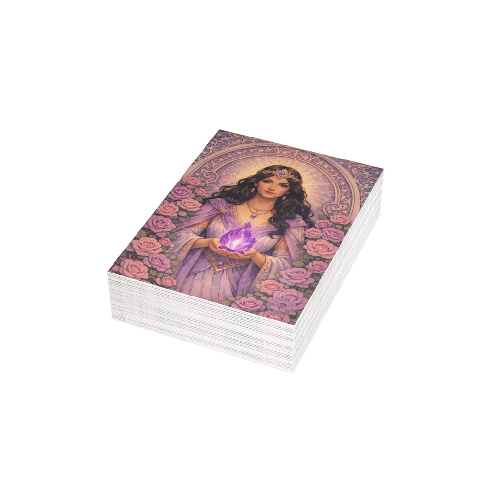 Master Portia Greeting Card — Violet Flame Greeting Card (Blank Inside)