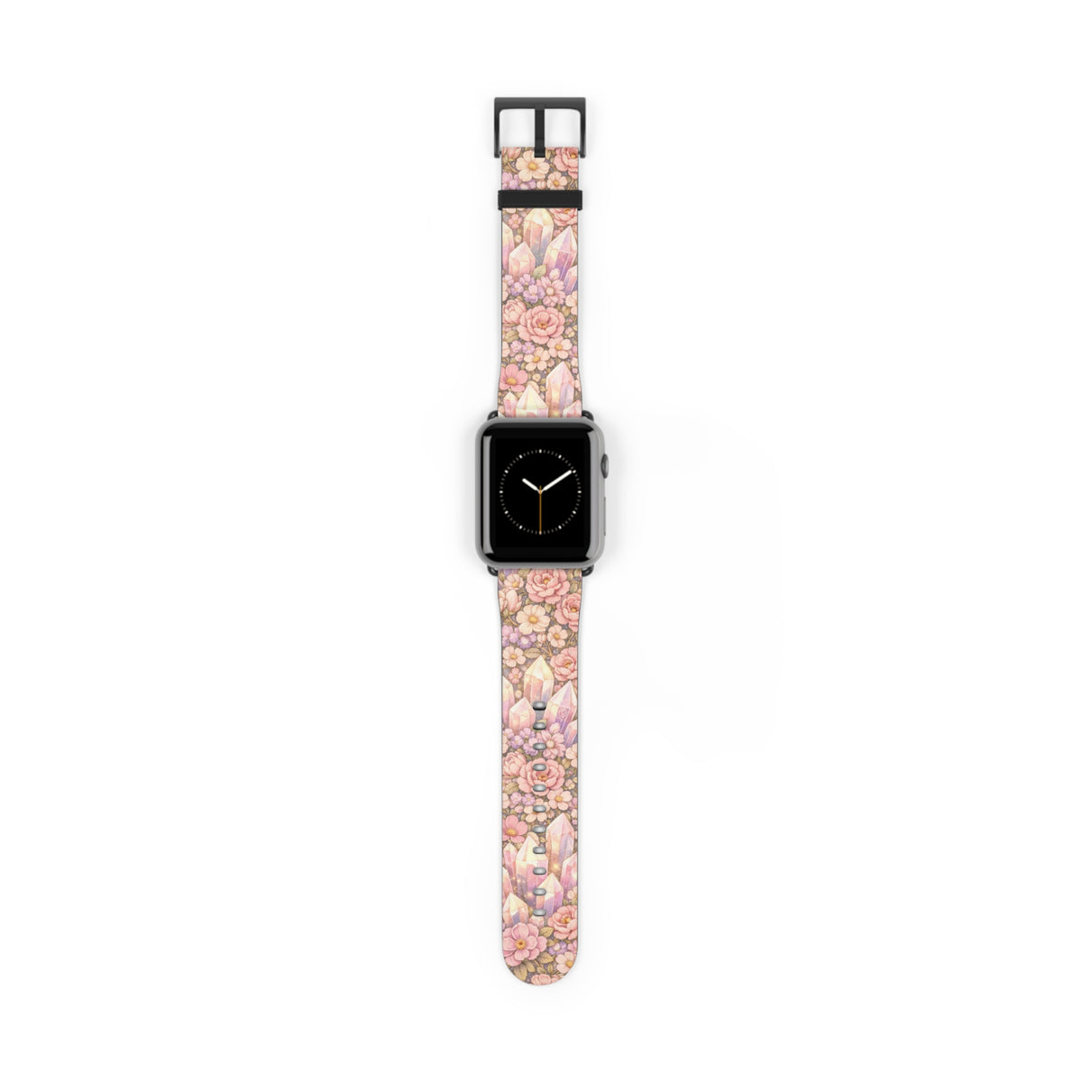 Floral Crystal Garden Watch Band — Pastel Angelical Pattern Apple Watch Strap