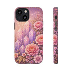 Lilac Quartz Garden Phone Case — Pink Floral Gemstone iPhone Cover