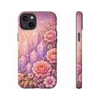 Lilac Quartz Garden Phone Case — Pink Floral Gemstone iPhone Cover