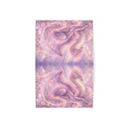 Lilac Fire Dragon Greeting Card — Pastel Floral Dragon Art Folded Note Cards (1/10/30/50-pack)