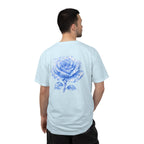 Celestite Rose Crystal Graphic T-Shirt — Chest & Back Floral Print